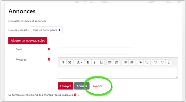 Annonces : joindre un fichier